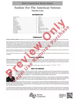 Fanfare for the American Veteran - Loest - Concert Band - Gr. 4.5