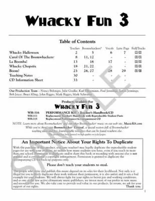Whacky Fun 3 - Jennings/Riggio/Hitzemann - Teacher\'s Book/Repro Kit/CD - Boomwhackers