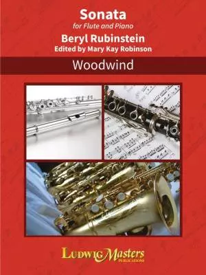LudwigMasters Publications - Sonata for Flute and Piano - Rubinstein/Robinson - Flute/Piano - Book