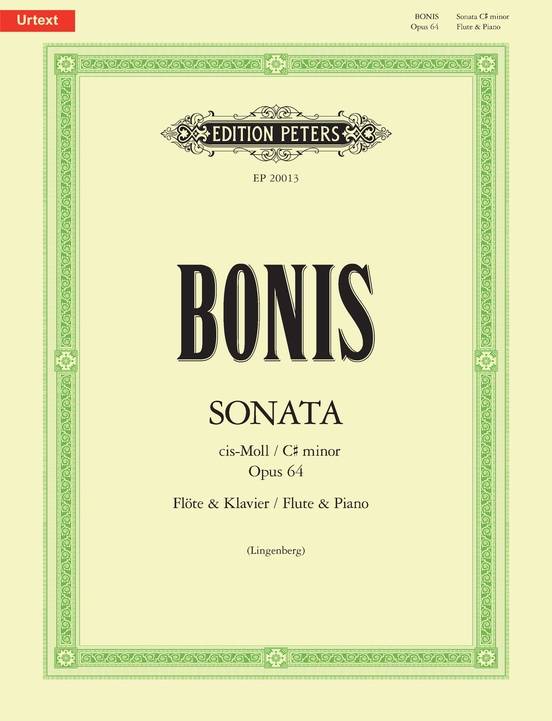 Sonata for Flute and Piano in C-sharp minor Op. 64 - Bonis - Flute/Piano - Book