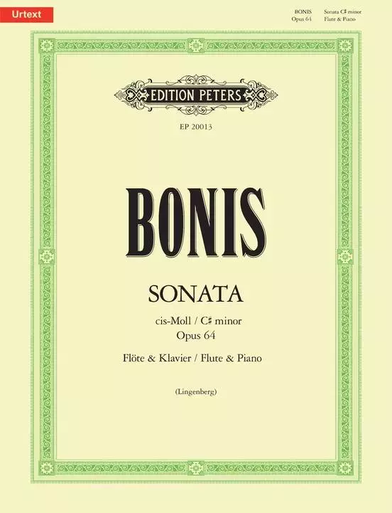 Sonata for Flute and Piano in C-sharp minor Op. 64 - Bonis - Flute/Piano - Book