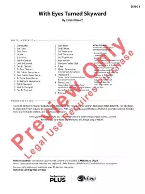 With Eyes Turned Skyward - Barrett - Concert Band - Gr. 3