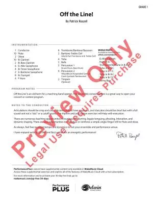 Off the Line! - Roszell - Concert Band - Gr. 1