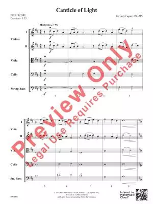 Canticle of Light - Fagan - String Orchestra - Gr. 3