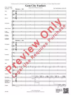 Gem City Fanfare (Adapted from Centum Annorum) - Stalter - Concert Band - Gr. 3.5