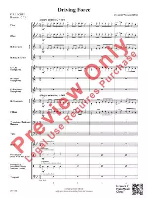 Driving Force - Watson - Concert Band - Gr. 1.5