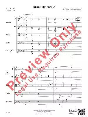 Mare Orientale - Nishimura - String Orchestra - Gr. 3