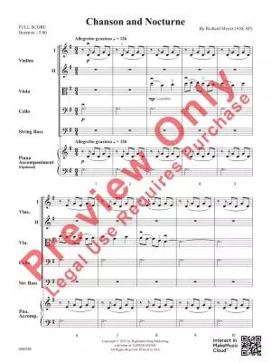 Chanson and Nocturne - Meyer - String Orchestra - Gr. 3