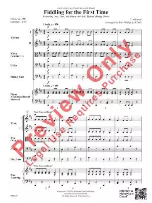 Fiddling for the First Time - Phillips - String Orchestra - Gr. 1