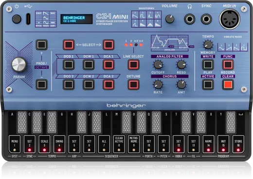 Behringer - CZ-1 MINI Portable 3-Voice Hybrid Phase Distortion Synthesizer