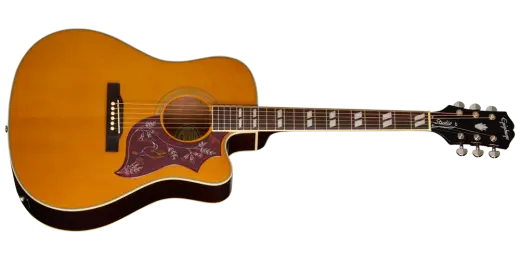 Epiphone - Hummingbird Studio EC Acoustic/Electric Guitar with Gigbag - Antique Natural