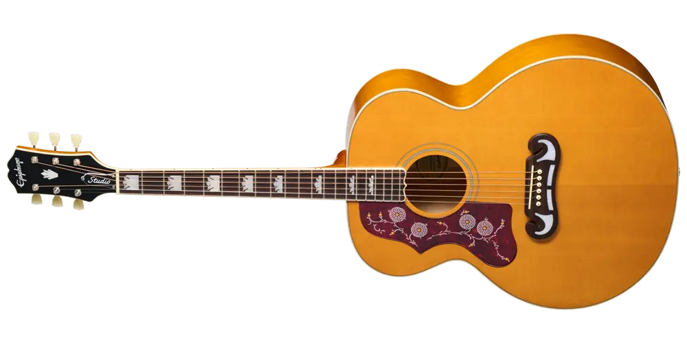 J-200 Studio Acoustic/Electric Guitar with Gigbag - Natural (Left Handed)