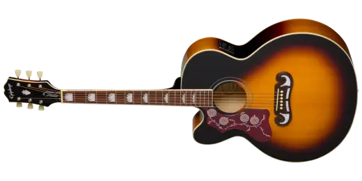 Epiphone - J-200 Studio Acoustic/Electric Guitar with Gigbag - Vintage Sunburst (Left Handed)