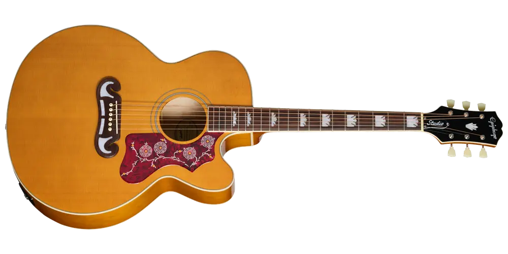 J-200 Studio EC Acoustic/Electric Guitar with Gigbag - Natural