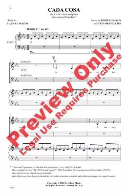 Cada Cosa - Cavazos/Phillips - Choral Octavo - SAB Accompanied