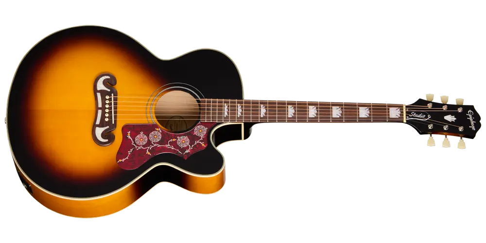 J-200 Studio EC Acoustic/Electric Guitar with Gigbag - Vintage Sunburst