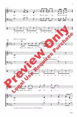 Never Gonna Give You Up - Stock/Waterman/Aitken/Sharpe - Choral Octavo - 3-Pt Mixed