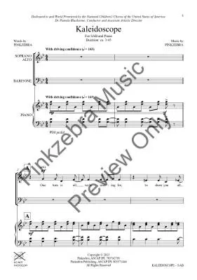 Kaleidoscope - Pinkzebra - Choral Octavo - SAB Accompanied