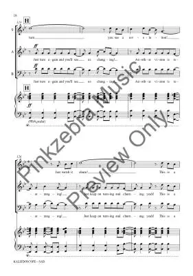 Kaleidoscope - Pinkzebra - Choral Octavo - SAB Accompanied
