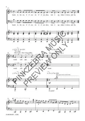 Everybody - Pinkzebra - Choral Octavo - SATB Accompanied
