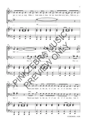 Everybody - Pinkzebra - Choral Octavo - SATB Accompanied