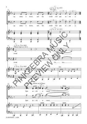 Everybody - Pinkzebra - Choral Octavo - SATB Accompanied