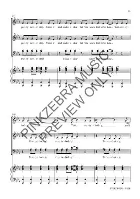 Everybody - Pinkzebra - Choral Octavo - SATB Accompanied