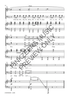 Everybody - Pinkzebra - Choral Octavo - SATB Accompanied