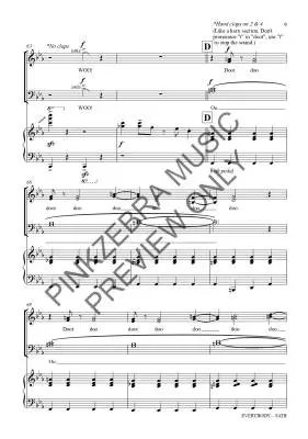 Everybody - Pinkzebra - Choral Octavo - SATB Accompanied