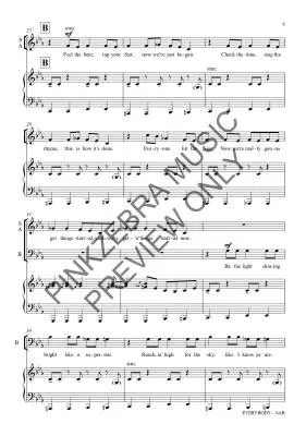 Everybody - Pinkzebra - Choral Octavo - SAB Accompanied