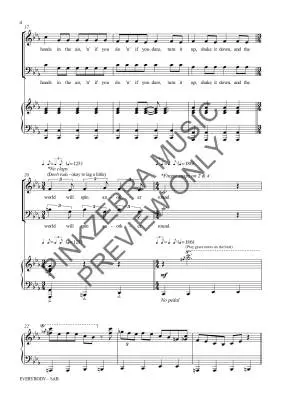 Everybody - Pinkzebra - Choral Octavo - SAB Accompanied
