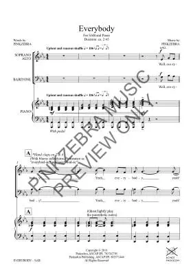 Everybody - Pinkzebra - Choral Octavo - SAB Accompanied