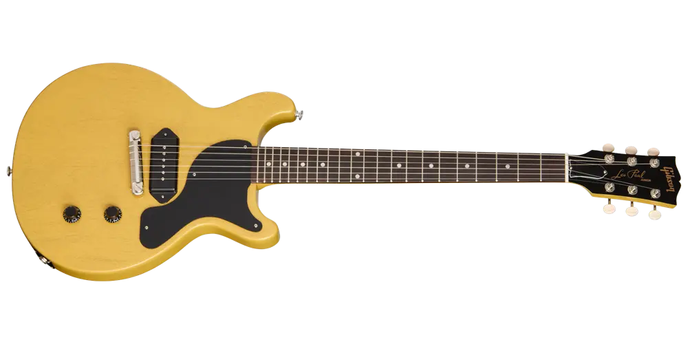 Les Paul Junior Double Cut Electric Guitar with Hardshell Case - TV Yellow