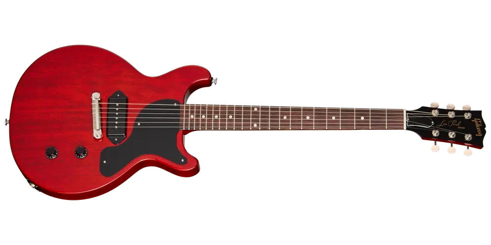 Les Paul Junior Double Cut Electric Guitar with Hardshell Case - Vintage Cherry