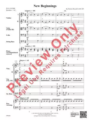 New Beginnings - Roszell - String Orchestra - Gr. 1.5