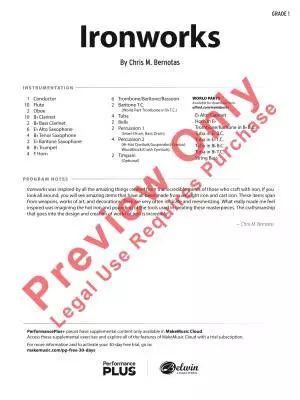 Ironworks - Bernotas - Concert Band - Gr. 1