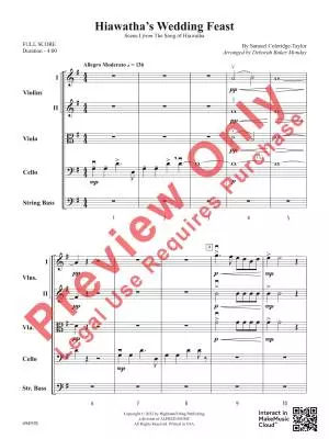 Hiawatha\'s Wedding Feast - Coleridge-Taylor/Monday - String Orchestra - Gr. 3