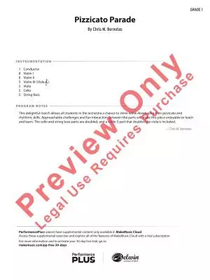 Pizzicato Parade - Bernotas - String Orchestra - Gr. 1