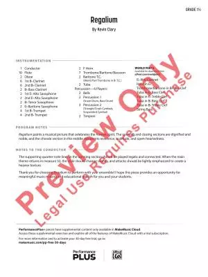 Regalium - Clary - Concert Band - Gr. 1.5