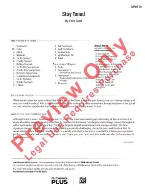 Stay Tuned - Gassi - Concert Band - Gr. 2.5