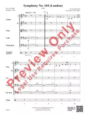 Symphony No. 104 (London) Finale - Haydn/Palmer - String Orchestra - Gr. 3.5