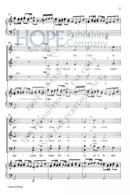 Canon of Praise - Pachelbel/Hopson - Choral Octavo - SATB Accompanied