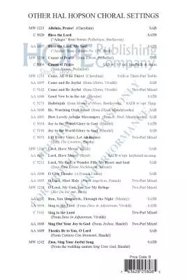Canon of Praise - Pachelbel/Hopson - Choral Octavo - SATB Accompanied