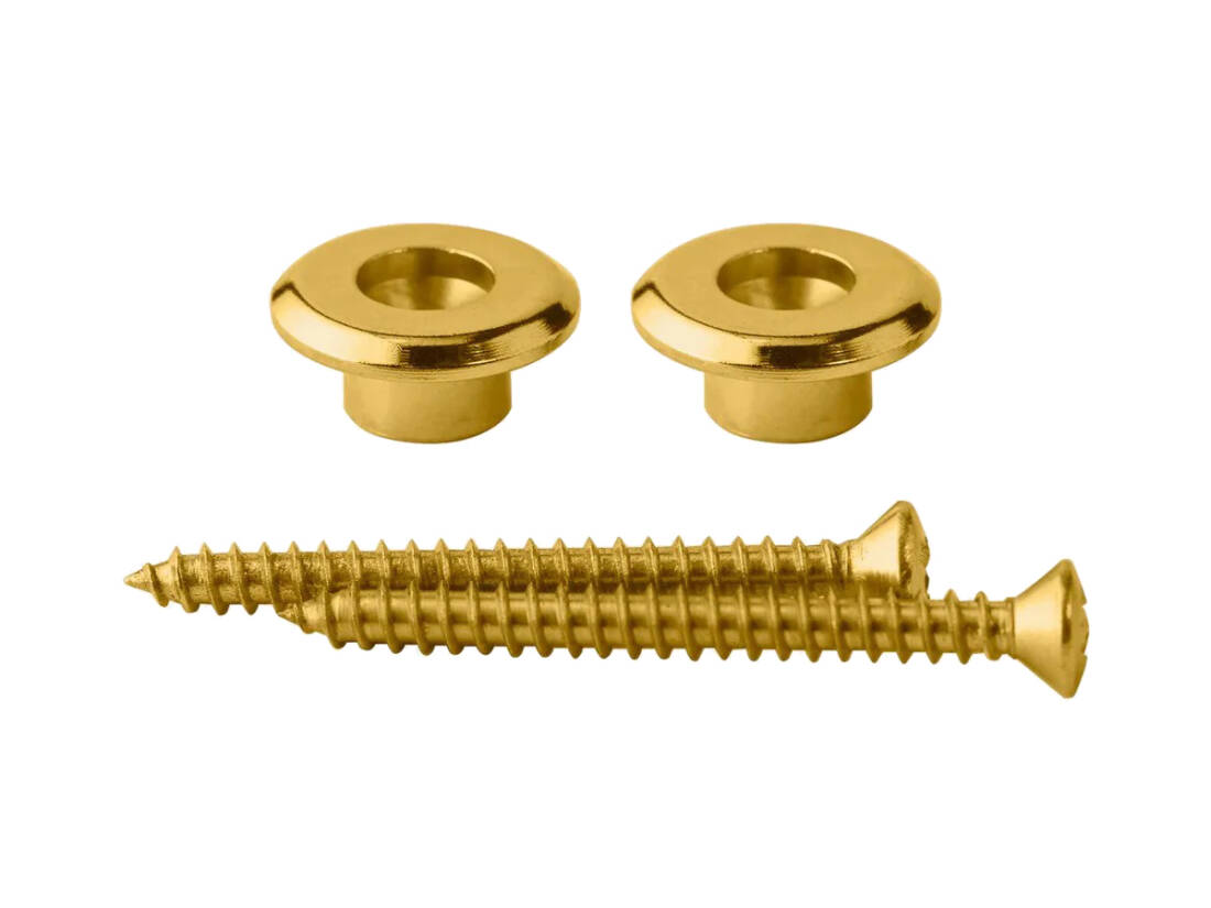 Strap Button Set w/Screws (2) - Gold