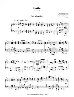 Suite No.2, Op 17 - Rachmaninoff/Leyetchkiss - Piano - Sheet