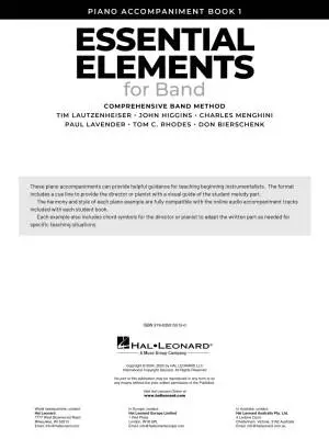 Essential Elements for Band, Book 1 with EEi (2025) - Piano Accompaniment - Book/Media Online