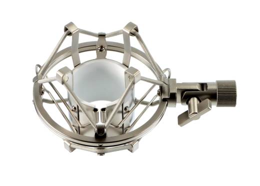 Universal Side Address Microphone Cradle Mount - Silver