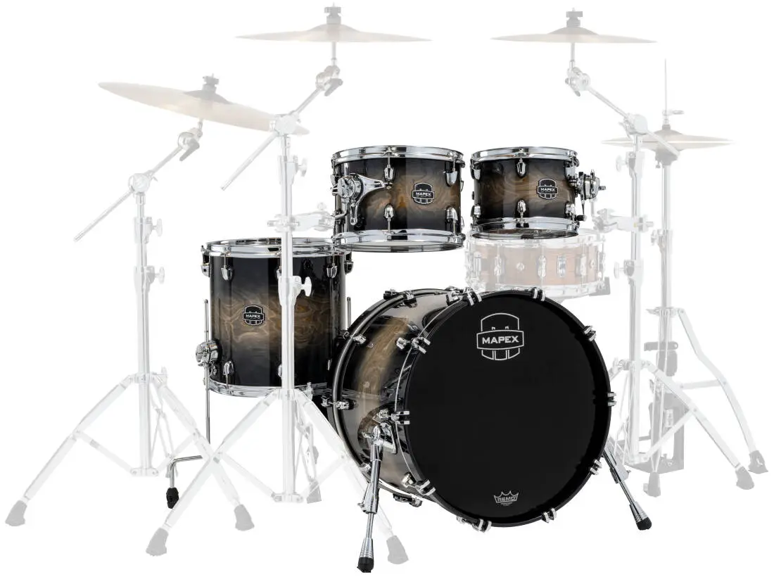 Saturn VI Fusion 4-Piece Shell Pack (20,10,12,14) - Black Ink Burst