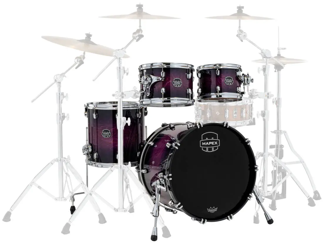 Saturn VI Fusion 4-Piece Shell Pack (20,10,12,14) - Royal Purple Burst