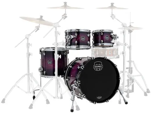 Mapex - Saturn VI Fusion 4-Piece Shell Pack (20,10,12,14) - Royal Purple Burst